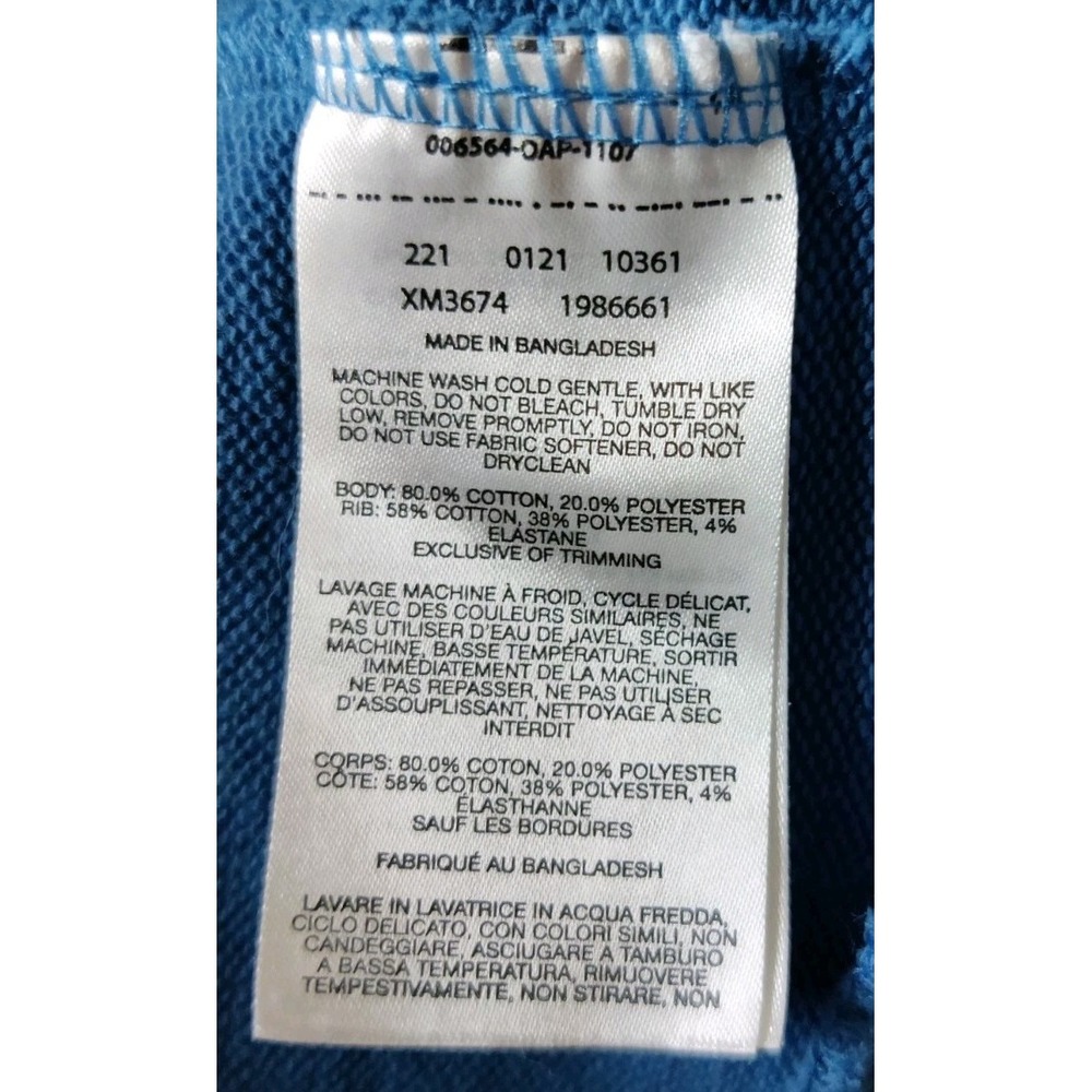 Columbia Men's Trek Crew Sweatshirt Cotton/Poly Blend Bright Indigo Logo Size M - Picture 4 of 4